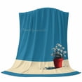 thumbnail image 6 of Blue Daisy Vase Blanket Soft Cozy Warm Throw Blanket for Couch, Plush Fuzzy Flannel Fleece Blankets for Sofa, Spring Floral Modern Art Bed Blankets Lightweight Gifts for Women, 50"x60", 6 of 9