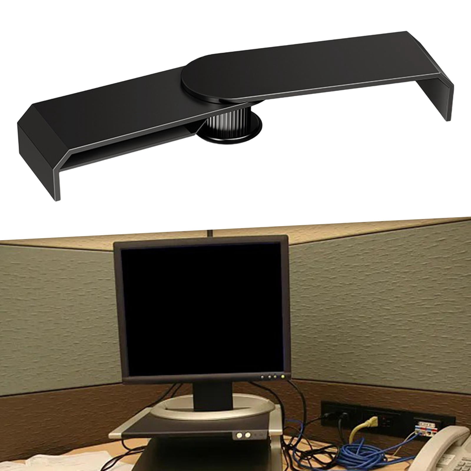 Wzmzjy Double Monitor Stand for Desk Metal Sturdy Monitor Riser with Storage Black