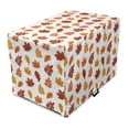 thumbnail image 1 of Burnt Orange Dog Crate Cover, Various Fall Tree Leaf Sketches Repetition on Plain Backdrop, Easy to Use Pet Kennel Cover Small Dogs Puppies Kittens, 7 Sizes, Burnt Orange Paprika, by Ambesonne, 1 of 6