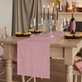 thumbnail image 2 of Vintage Nude Pink Burlap Cotton Table Runner 13x120 Inches Long, Farmhouse Retro Solid Color Linen Texture Farmhouse Table Runners, Outdoor Dining Tablecloths Decor for Baby Shower/Party/Wedding, 2 of 8