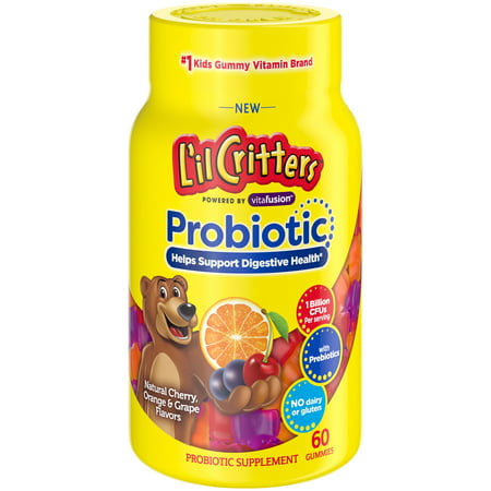 Lil Critters Kids Probiotics Gummies, 60 Count (The Best Probiotic For Kids)