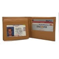 thumbnail image 4 of RFID Blocking Men's Genuine Cowhide Leather Premium Bifold Wallet Flap Top ID Card Holder, 4 of 11