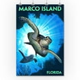 thumbnail image 2 of Marco Island, Florida, Sea Turtle Diving (36x54 Giclee Gallery Art Print, Vivid Textured Wall Decor), 2 of 3