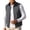Gray, variant on Men's Solid Color Sleeveless Vest Jacket Nylon Spandex Stand Up Collar Full Zip Cardigan With Multiple Pockets Lightweight Outerwear Casual Daily Travel | Zenithor,Black L