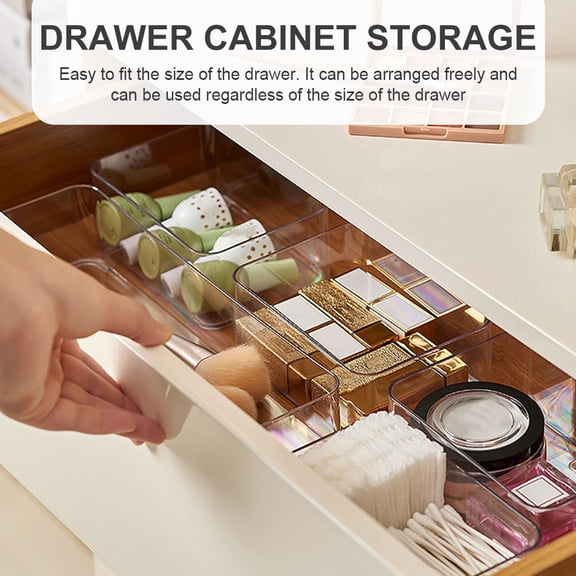COMPUKAS 2Pcs White Storage Case Kitchen Drawer Organizer Household Accessory