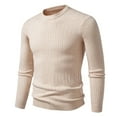 thumbnail image 1 of LIaqionyy Chandail pour Homme à Col Roulé, Chandail à Enfiler, Hauts Tricotés Automne Hiver, Chandail Chaud à Enfiler, Coupe Ajustée, Chandail de Base, M-3TG, 1 of 6
