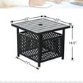 thumbnail image 2 of SUMMIT LIVING Outdoor Metal Bistro Side Table Patio End Table with Umbrella Hole, Black, 2 of 7