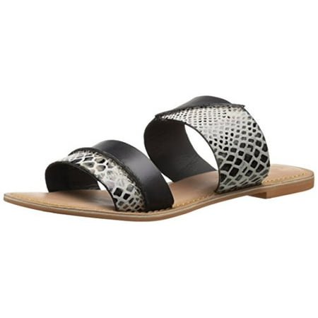 BC Footwear Women's On The Spot Slide Sandal, Black/Multi, 6.5 M US