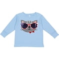 thumbnail image 3 of Inktastic 4th of July Girl Patriotic Cat Boys or Girls Long Sleeve Toddler T-Shirt, 3 of 5