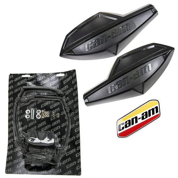 Can-Am 715001378 / 715001706 Black Noir Handlebar Wind Deflectors With Mounting Kit OEM