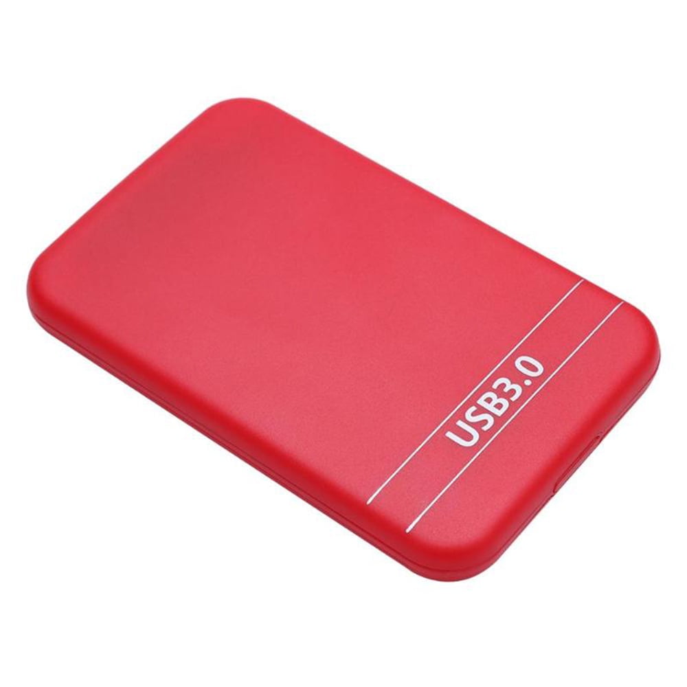 Tomshoo 2.5Inch USB3.0 SATA Hard Drive Box SSD External Enclosure Box with USB Cable (Red)