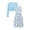 Light Blue, variant on PureChapter Girls 2 Piece Floral Dress with Tie Front Cardigan, Long Sleeve A-Line Dress Set, Yellow