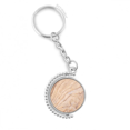 thumbnail image 1 of mosaic st texture elegant wavy pattern rotatable keyholder disc accessories chain clip, 1 of 3