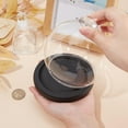 thumbnail image 3 of Ball-Shaped Glass Dome Cloche 4.6x4.8inch Round Clear Glass Display Diamond Top Cloche Bell Jar with Black Wood Base for Valentine's Day Eternal Flower Figure Decoration Craft for DIY, 3 of 9