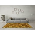 thumbnail image 3 of Ahgly Company Machine Washable Indoor Square Persian Yellow Traditional Area Rugs, 8' Square, 3 of 4