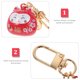 thumbnail image 2 of Adorable gato llavero encantador gato campana colgante fortuna gato ornamento llaves colgante colgante, 2 of 6
