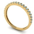 thumbnail image 2 of 0.57 ct Brilliant Round Cut Natural Aquamarine 14k Yellow Gold Stackable Band SZ 7, 2 of 6