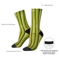 thumbnail image 4 of KLL Green Bamboo Fence Print Cool Socks Men's Women's Crew Socks Funny Crazy Novelty Stockings, 4 of 6