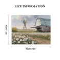 thumbnail image 3 of Shiartex Pictures of Barns Prints Wall Canvas Old Rustic Bedroom Windmill Wall Decor Farmhouse Barn Pictures wall Art Blue sky and White Floral Retro Paintings 16x12in, 3 of 6