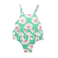 thumbnail image 2 of uublik Toddler Girl Swimsuit Floral Print One-Piece Swimsuit Bathing Beach Swimwear, Sizes 1T-6T, 2 of 4