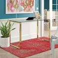 thumbnail image 3 of Uptown Club Ivy Transitional Glass Top Writing Desk in Gold, 3 of 3