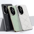 thumbnail image 2 of Luxury Plain Leather + Camera Lens Protection Case For Honor 200 Pro Honor200 Honor 100 Pro Hard Slim Good Texture Cover White For Honor 200 Pro, 2 of 6
