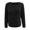 thumbnail image 5 of Womens Sweaters For Women Sweaters U-Neck Long Sleeved Loose Casual Fall Fashion Pullover Sweater Soft Skin-Friendly Polyester Fabric Versatile Daily Wear Fall Sweaters For Women, 5 of 5