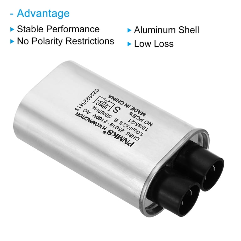Uxcell Microwave Capacitor, 1uF AC 2100V High Voltage Capacitor