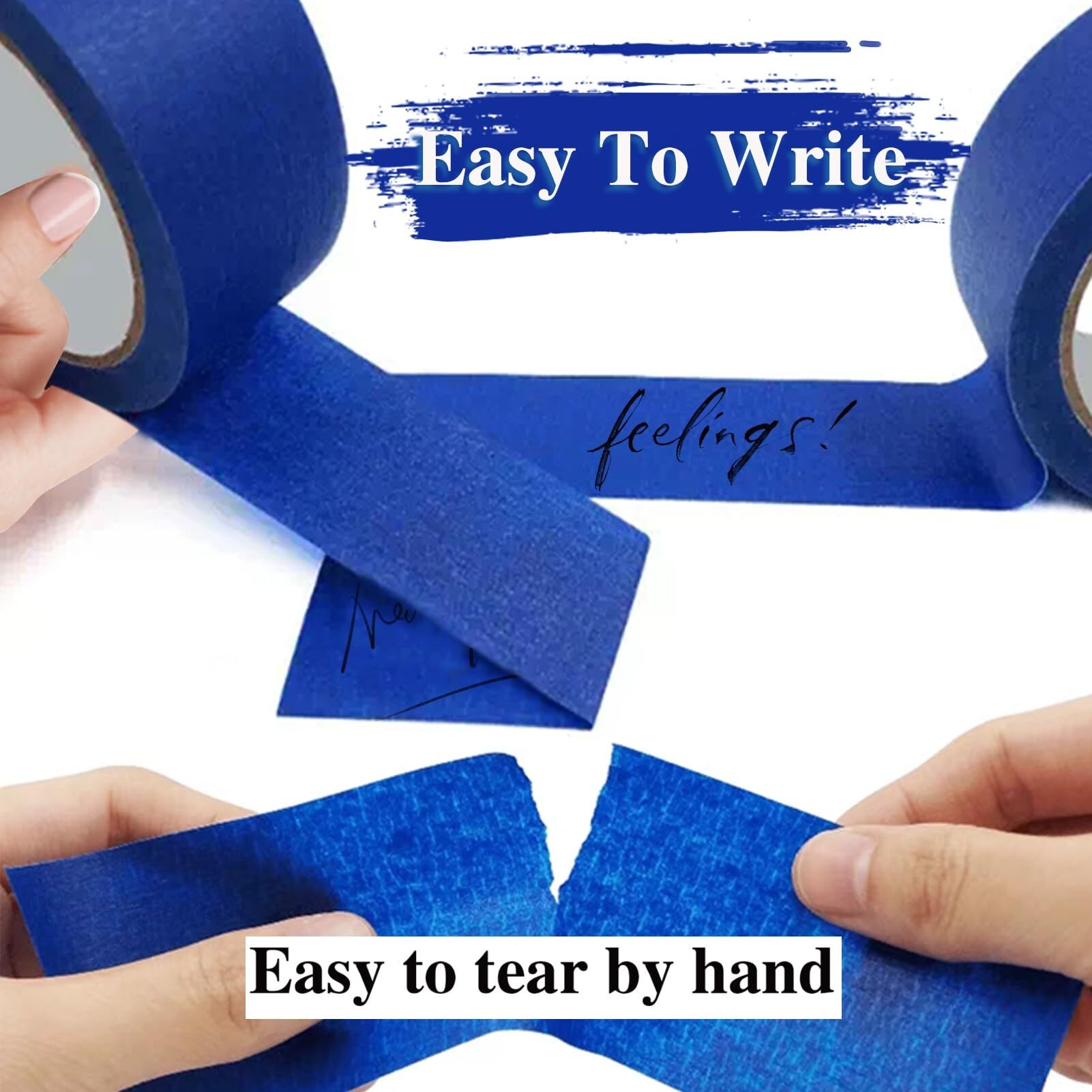 Painters Tape 2 Inch Wide, 4-Packs Blue Painters Tape for General Purpose Use, 2 Inches X 55 Yards X 4 Rolls, 330 Yards in Total