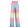 thumbnail image 2 of Elvqul Winter Pants for Women Elastic Waist Sweatpants with Pockets Versatile Baggy Womens Bottoms Wide Leg, 2 of 6