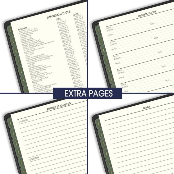 At-A-Glance Recycled 2022 Weekly Monthly Appointment Book Planner, Black, Medium, 7" x 8 3/4"