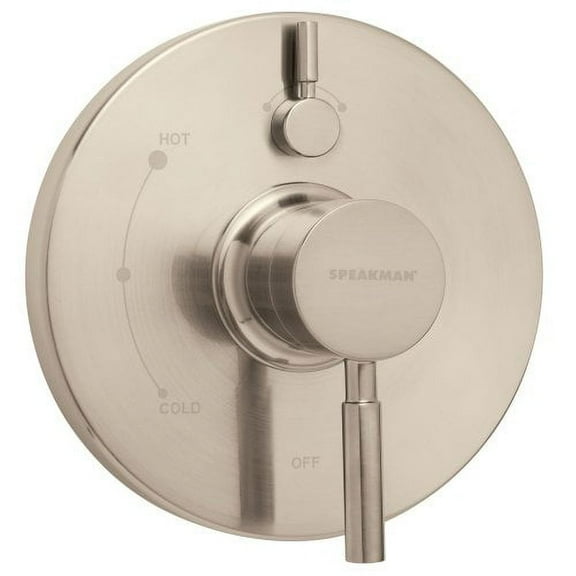 Speakman SM-1400-P-BN Neo Pressure Balance Shower Valve and Trim with Diverter, Brushed Nickel