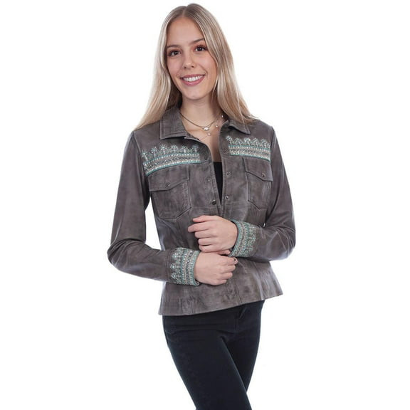 Scully Beaded Gray Womens Jacket