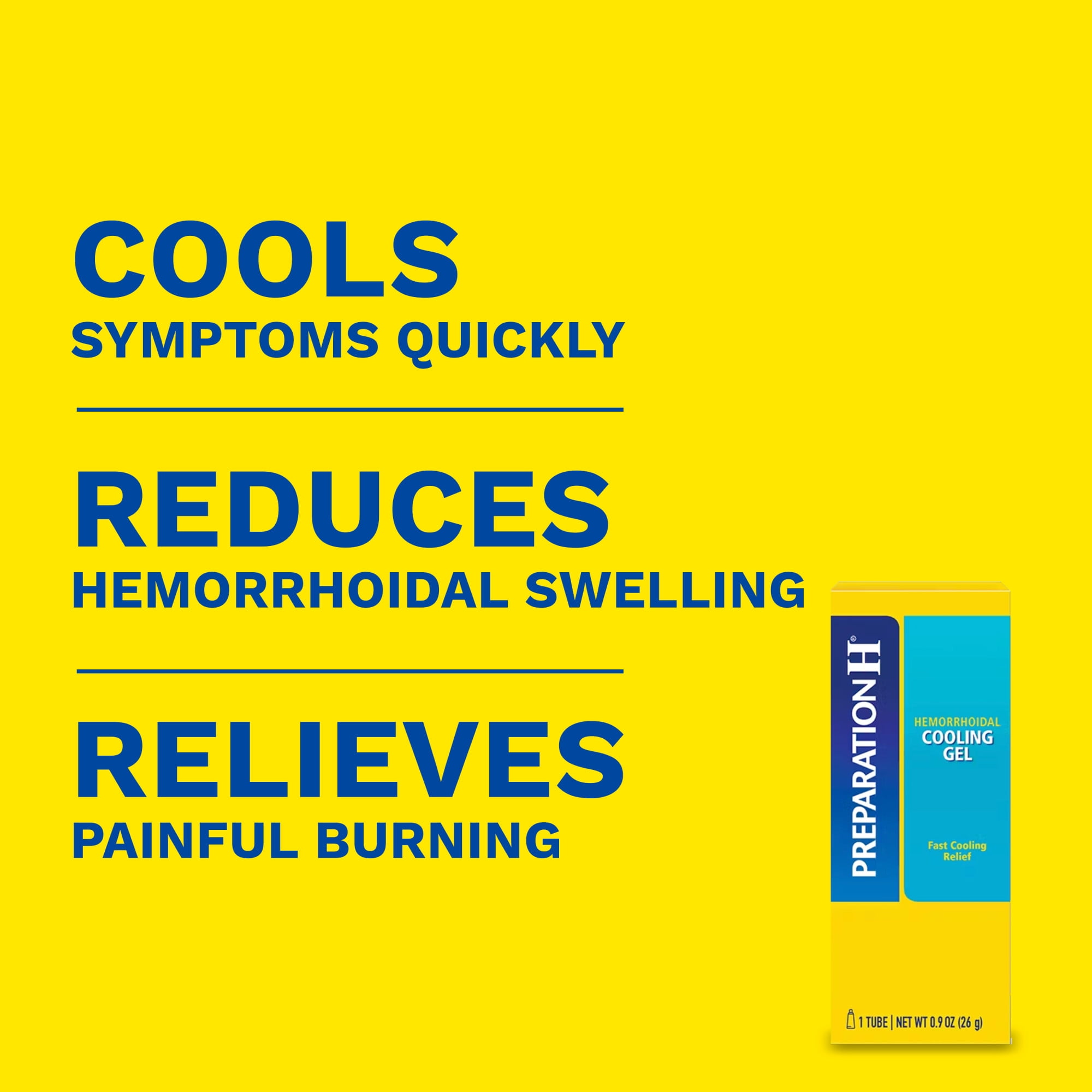Preparation H Cooling Gel for Hemorrhoid Relief With Vitamin E and Aloe, 0.9 Oz.