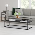 thumbnail image 4 of Evelyn&Zoe Metal Ada Rectangular Coffee Table Black and Bronze Finish, 4 of 6