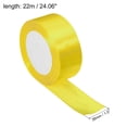 thumbnail image 2 of Unique Bargains 1.5" Wide 24 Yards Satin Ribbon Single Side Craft Roll Wrap Decoration Yellow, 2 of 6