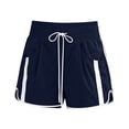 thumbnail image 5 of Dvprdro Mesh Workout Shorts for Women High Waist Drawstring Loose Fit Running Shorts with Built in Brief, 5 of 7