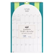 See It Bigger Wall Calendar, Medium (12.5" x 19.2"), Green, 15-Month: Apr 2026 - Jun 2027