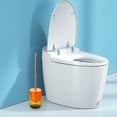 thumbnail image 4 of Locco Decor Bathroom Vanity Accessories Set 5 Pieces Duo Color- Soap Dispenser Toothbrush Holder Soap Holder Tumbler Cup Toilet Brush Orange, 4 of 5