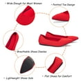 thumbnail image 6 of Flatgios Pointed-Toe Flat Knit Dress Shoes Comfortable Women's Shoes Women's Classic Soft Shoes Red-9, 6 of 10