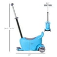 thumbnail image 5 of Yardi Yard 3-in-1 Ride On Push Car, Kids Scooter, Push Rider with Adjustable Handlebar, Sliding Walker with 3 Balanced Wheels, Removable Storage Seat, for Boys and Girls Aged 2-6 Years Olds, Blue, 5 of 7
