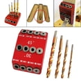 thumbnail image 1 of Perforación de la instalación del poste de madera de la instalación del tornillo de retraso del equipo de de la espiga de la aleación de aluminio rojo con broca Sharpla Plantilla de guía de orificios de perforación, 1 of 8