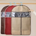 thumbnail image 3 of 50.39"x23.62" Garment Bag for Suits & Dresses - Breathable Gusseted Clothes Storage Cover with Zippered Pocket, Hanging Wardrobe Organizer for Coats, Shirts & Travel, 3 of 4