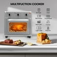 thumbnail image 3 of Compact air fryer oven, model 140021 with 6-in-1 multifunction and wide temperature range, air fryer oven with 60-minute timer/auto shut-off function, stainless steel countertop oven (silver), 3 of 5