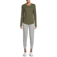 thumbnail image 2 of Time and Tru Women's Long Sleeve Thermal Top, 2-Pack, 2 of 5