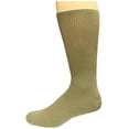 thumbnail image 1 of Fresh Feet Semi Medical Mens Crew Socks, 3 Pair, Khaki, Men's 6-12 Shoe, 1 of 1