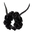 thumbnail image 3 of Diadema de Cuerno de antílope Yinane decoración gótica para disfraz de mujer Halloween 18 cm, 3 of 8