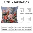 thumbnail image 5 of COMIO  Throw Pillow Cover Gentle Spring Floral Bouquet Roses Hyacinths Butterfly and Wild Pillowcase Home Decor Square Pillow Case Cushion Cover, 5 of 5