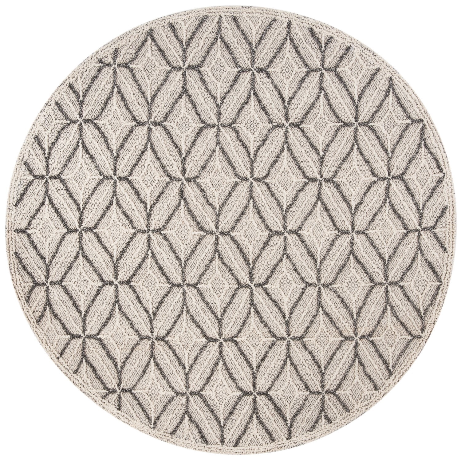 SAFAVIEH Trace Gervase Geometric Diamonds Wool Runner Rug, Grey/Black, 2'3" x 8'