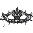 thumbnail image 1 of FELTECHELECTR Máscara de mascarada de encaje de alta gama, sexy, negra, para Halloween, con estereotipo de copa para los ojos (cabeza de espada), 1 of 6